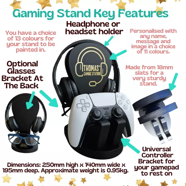 Gaming Controller Holder Desk Headset Stand Headphone Hanger Gamer Gifts For Men