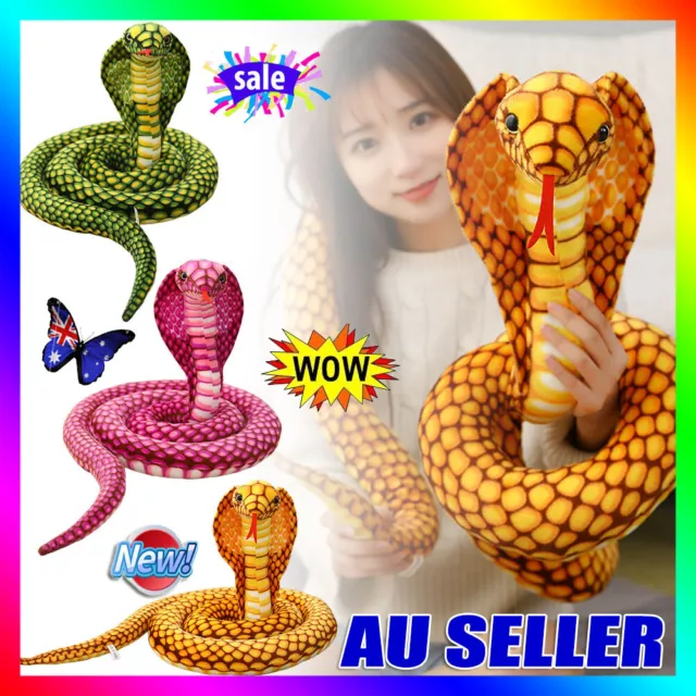 Qamra the Queen Cobra, 102 Inch Long Big Snake Stuffed Animal Python Plush