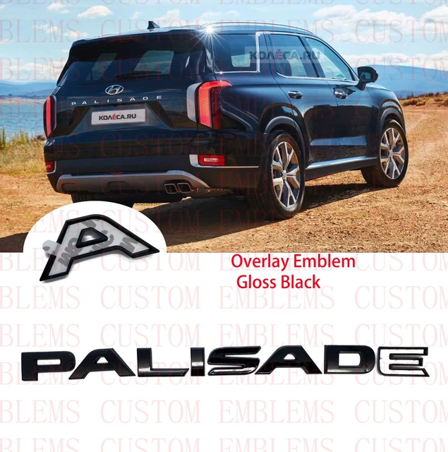 EMBLÈME DE LETTRE « PALISADE » superposition noire brillante pour ...