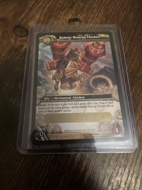 World of Warcraft WOW TCG ROBOTIC HOMING CHICKEN Unscratched Loot Card