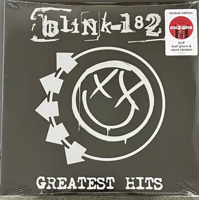 Blink 182 Greatest Hits 2LP Leaf Green/Aqua Opaque Target Exclusive Mint SEALED