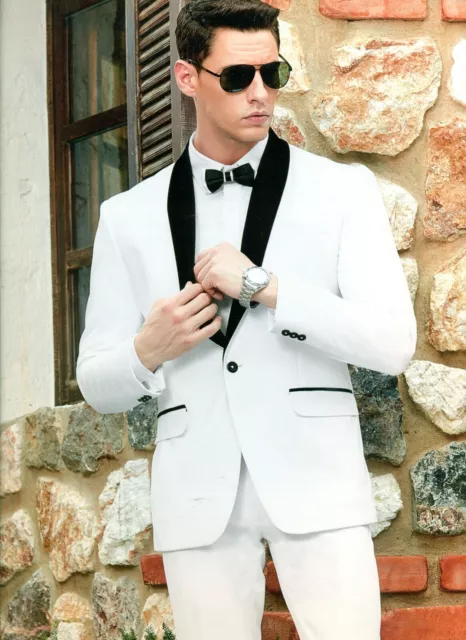 Giacca da cappotto da uomo di design a due bottoni, ultimo blazer bianco da uomo