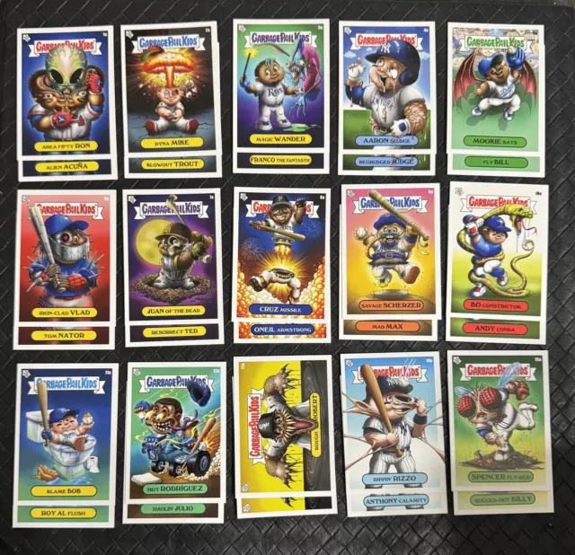 2022 Topps Alex Pardee Garbage Pail Kids GPK X MLB 30-card Base Set