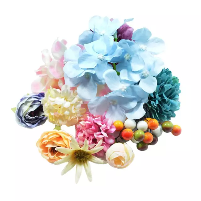 30 Pieces Assorted Artificial Flowers Heads for DIY Women