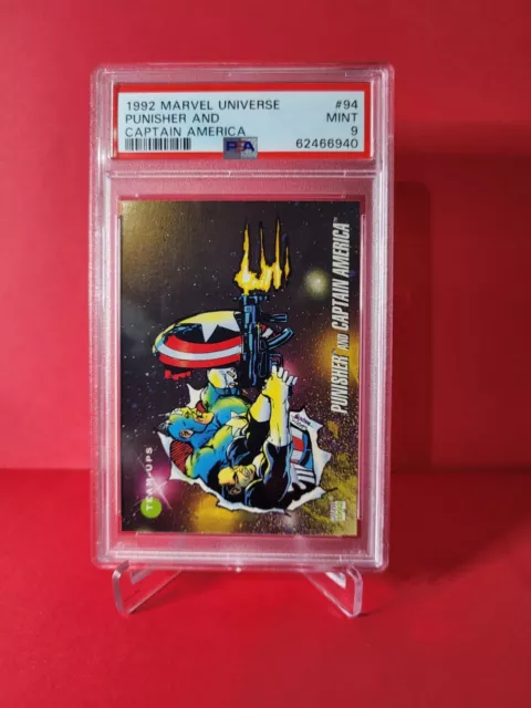 1992 Marvel Universe #94 Punisher and Captain America PSA 9 Mint
