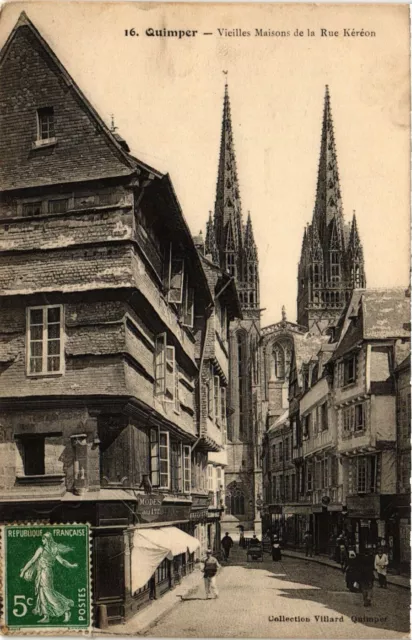 CPA AK Militaire - Quimper - Vieilles Maisons de la Rue Kéréon (695202)