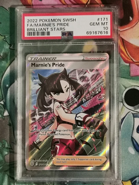 Marnie's Pride 171/172 Brilliant Stars Full Art Trainer PSA 10 Pokemon Card