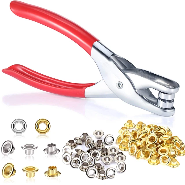 301 Pcs Grommet Eyelet Pliers Tool Kit Fabric Leather Hole Eyelets & Grommets Pu
