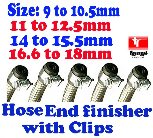 Auto Stainless Steel Braided Nitrile Hose Rubber End Finisher with steel clips