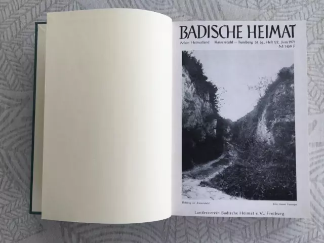 Badische Heimat Heft 1, 2 und 3, 1971, gebunden, Landesverein Badische Heimat