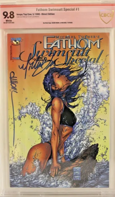 Fathom Swimsuit Special 1999 CBCS 9.8 signed Michael Turner & David Wohl CGC PGX