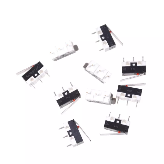 10Pcs KW10 125V 1A 3 Terminals Momentary 13mm Lever Arm Micro Swit_tu