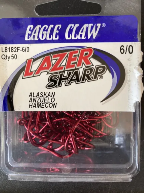 EAGLE CLAW RAZOR Sharp Fish Hooks 6/50 $9.99 - PicClick