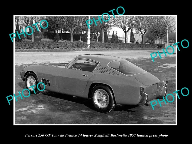 Old Large Historic Photo Of Ferrari 250 Gt Tour De France 195 Press Photo 2