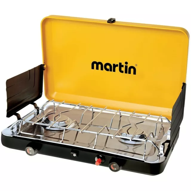 Martin MCS-250 2-Burner Camp Stove - Portable Propane Gas Stove, Camping/Outdoor