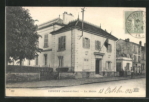 CPA Ermont, La Mairie, vue de Hôtel de Ville 1924