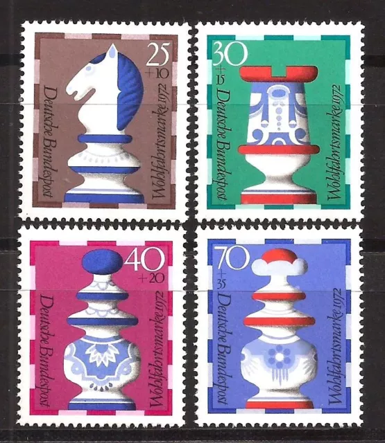 [D7243] BRD, Germany, Full set MNH** Charity Stamps - Chess Pieces