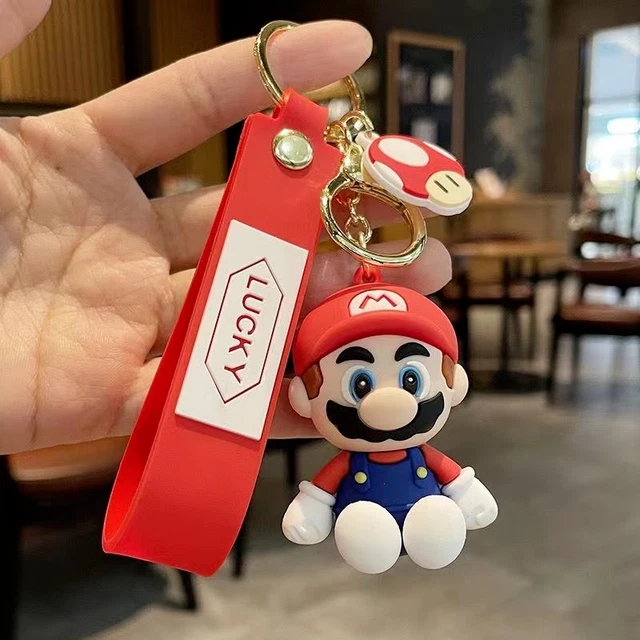 Super Mario Cartoon Kawaii Keychain Wallet Charm Keychain a26