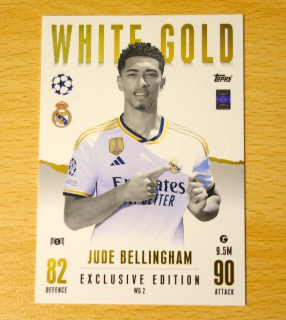 JUDE BELLINGHAM WHITE Gold Match Attax (super Rare) fresh from pack