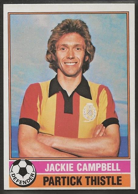 Topps-Football (Scottish Yellow Back 1977)-#035- Partick Thistle - Campbell