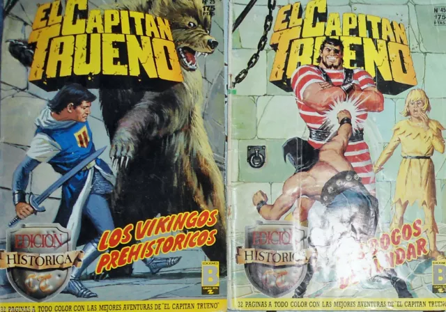 lote 2 NUMEROS EL CAPITÁN TRUENO EDICIÓN HISTORICA EDICIONES B GRUPO ZETA