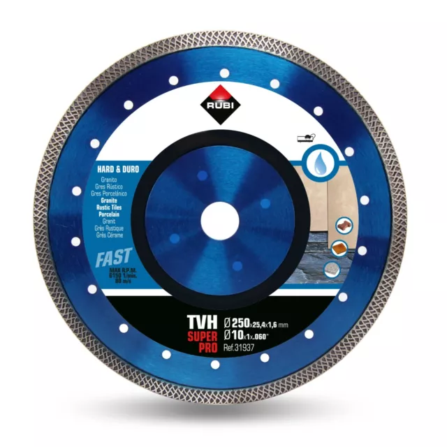 Rubi TVH 250mm Diamond Blade - Turbo Viper Blade Superpro - 31937