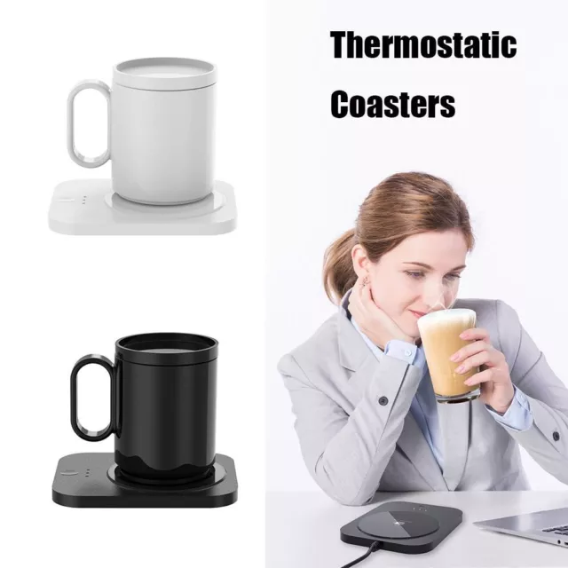 Cordless Coffee Mug Warmer Portable Keep Drink Warm Heating Heating Plate  Auto Shut Off 10W USB Beverage Warmers for Desk Coffee