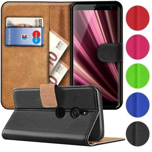 Étui Livre Pliant Pour Sony Xperia - Protection Slim Avec Fente Carte, Cuir Synthétique