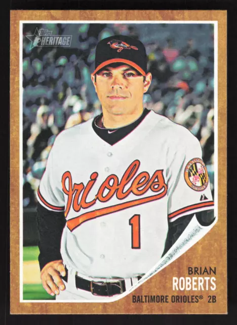 2011 Topps Heritage  Brian Roberts #6 Baltimore Orioles