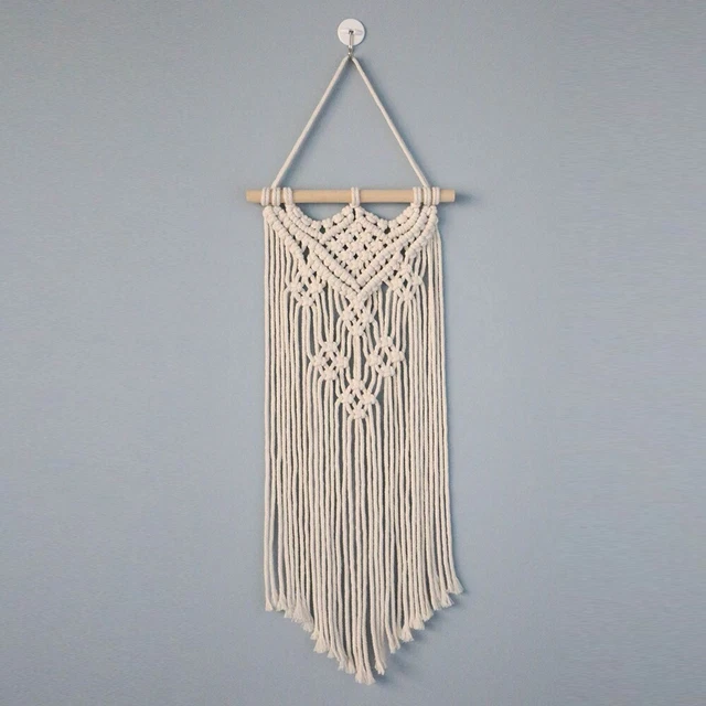 Wandteppich 25 73CM Macrame Wandbehang Handgewebt Baumwolle Seil Deko