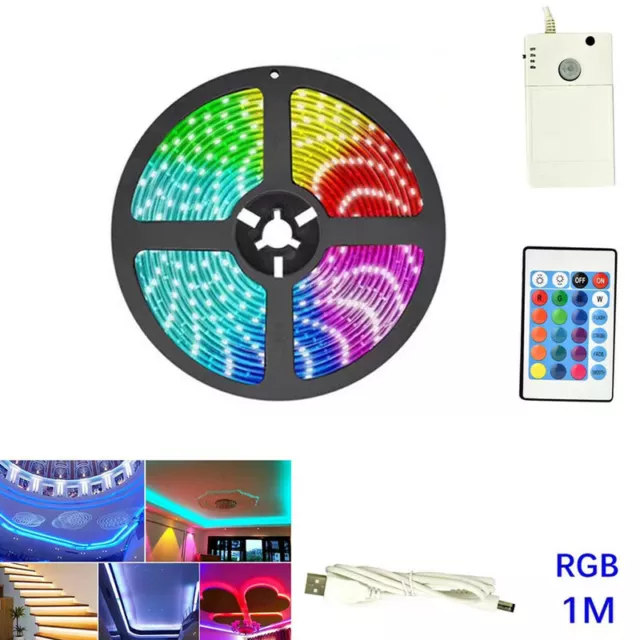 Striscia Led Con Sensore Movimento A Infrarossi Usb Batteria 1M Rgb Te-B0451