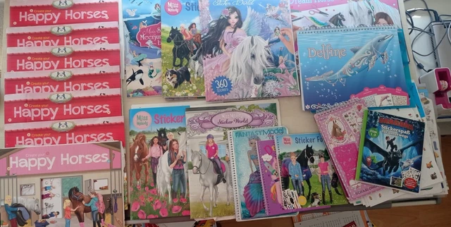 20 x Sticker & Zeichen Hefte Miss Melody TOPMODEL uvm. Pferde Meerjungfrauen