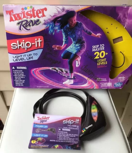 TWISTER Rave Skip-It Skipit Black Game Home School Activity Gift Girl Boy Xmas