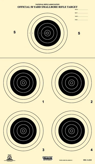 50m TRA WRABF Rimfire Target (125 Pack) – Target Rifle South Australia Inc
