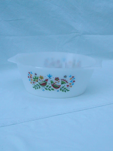 SALADIER ANCIEN ARCOPAL Décoré de Roses Style Vintage - 26 cm EUR 14,00 - FR