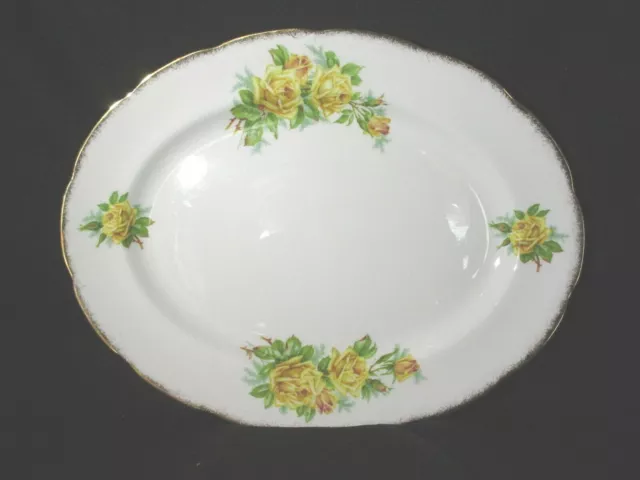 Royal Albert Yellow Tea Rose Oval Platter 12 inch Bone China Made in England