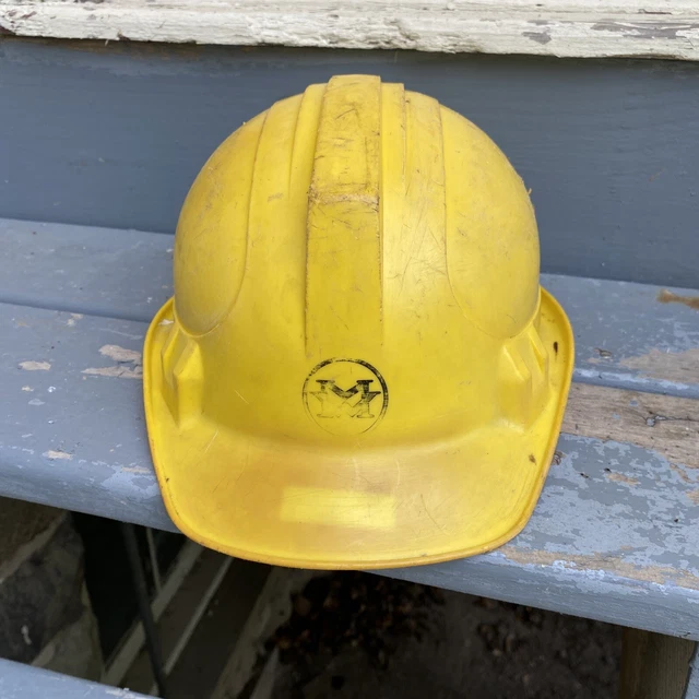 VINTAGE MM CONSTRUCTION WILLSON HARD HAT JET CAP Yellow Used 11.5”X 9”