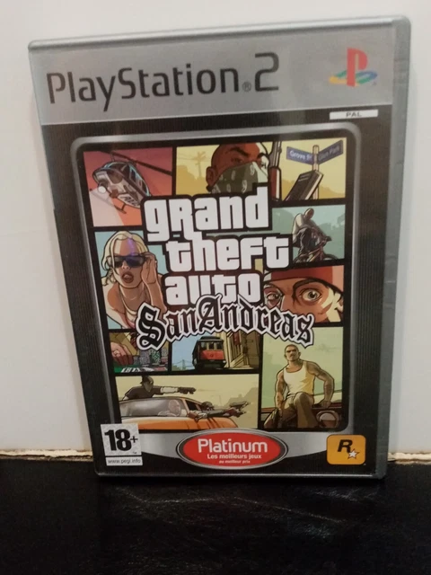 Jeu PS2 GTA San Andreas Complet - Version Française, Très Bon état, Boîte Et Notice