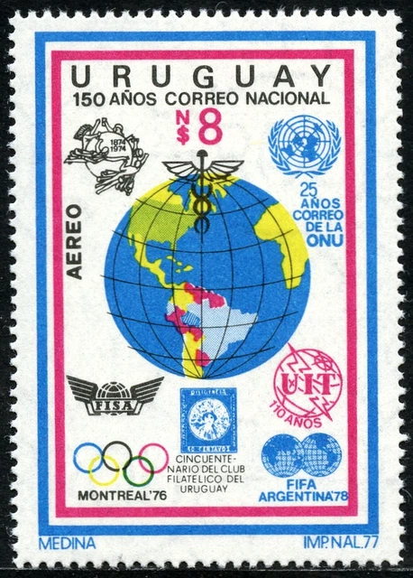 Uruguay Mi.-Nr. 1465 **, Internationale Briefmarkenausstellung „UREXPO 77“ postf