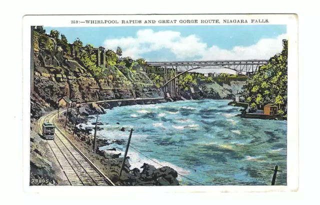 Niagara Falls Whirlpool Rapids and great Gorge Route Canada Vintage Postcard