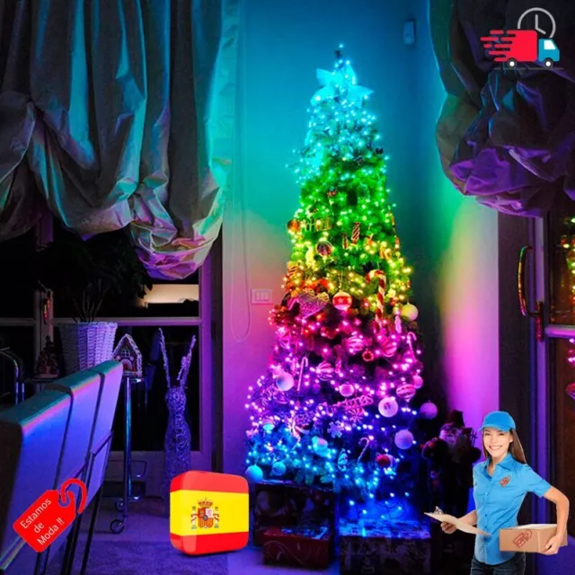 Luces LED inteligentes para árbol Navidad con BT, control mediante APP 2