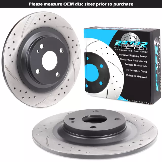 REAR DRILLED GROOVED 276mm BRAKE DISCS FOR MAZDA MX5 MX-5 NB MK2 1.8 16V 98-05