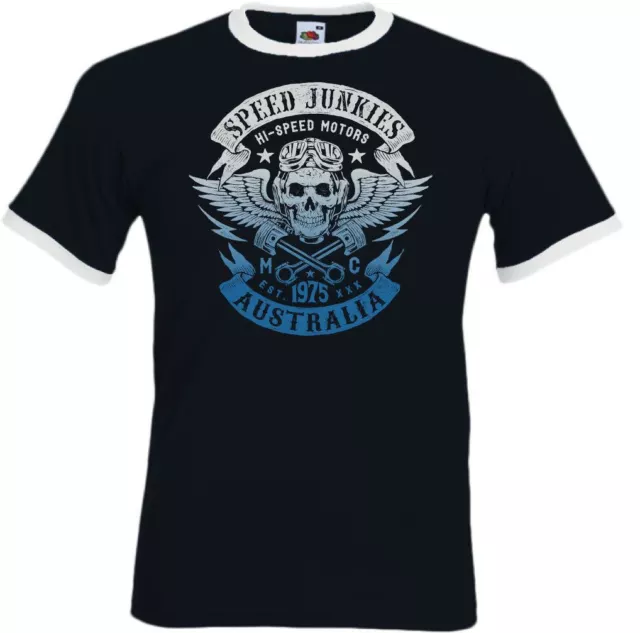 T-shirt biker australiano bikie australiano moto velocità drogati top 6