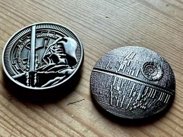 Star Wars Metal Challenge Coin - Death Star & Darth Vader Coin