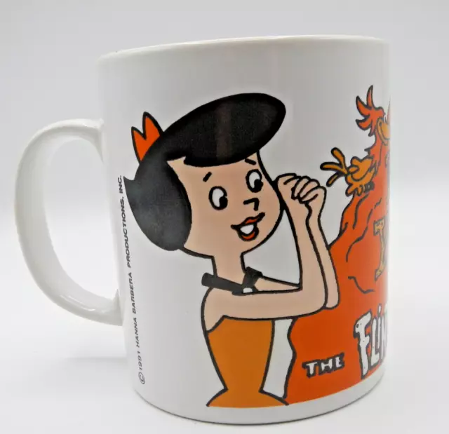 Coffee cartoon  Mug Cup Tea Gift Funny Barney Rubble, Betty. Flinstones