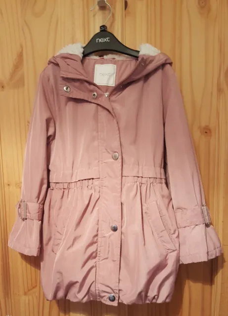 Girls Next Rosé Gold Pink Wool Lined Coat age 6 💖