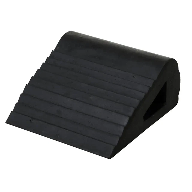 Industrial Rubber Wedge Black 2 Pack 6.5X6 Inches