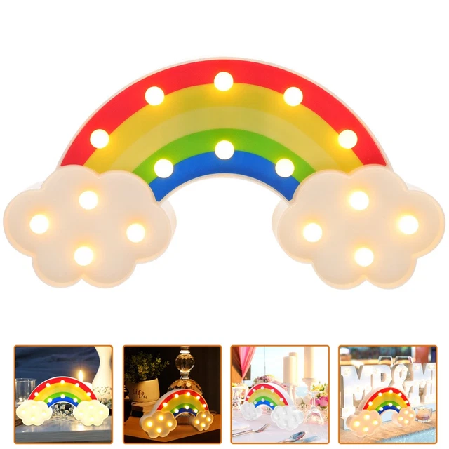 LED DESK LIGHT Bedroom Table Light Rainbow Lamp Decorative Atmosphere ...