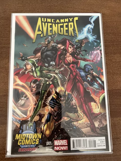 Uncanny Avengers #1 Campbell Midtown variant w/Dynamic Forces COA
