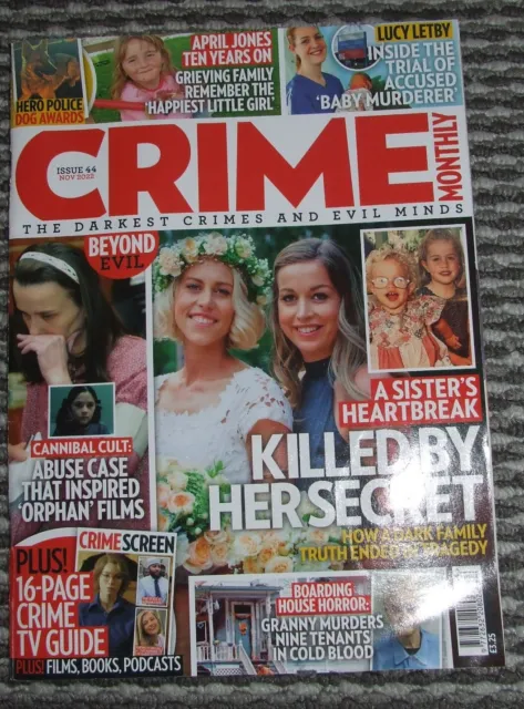 CRIME MONTHLY MAGAZINE NOV 22 True Crime Stories Real Life Horror The Orphan